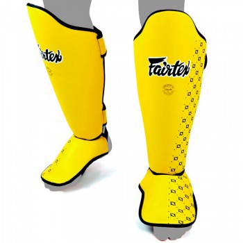 Детская Защита Голени и Стопы Fairtex SP5 Тайский Бокс Желтая